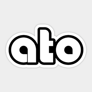 ato White Horizontal Sticker